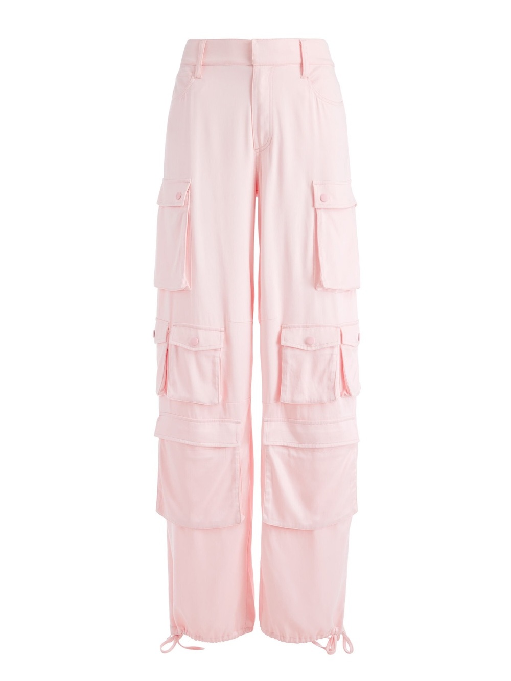 Alice + Olivia, Olympia Mid-Rise Baggy Cargo Pink Pants, Size 8